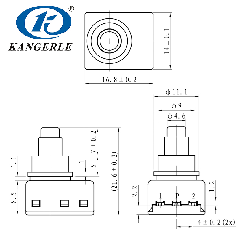 Automotive Interior Lamp Switch Push Button KEL-45